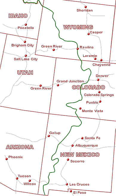 Map of the Continental Divide